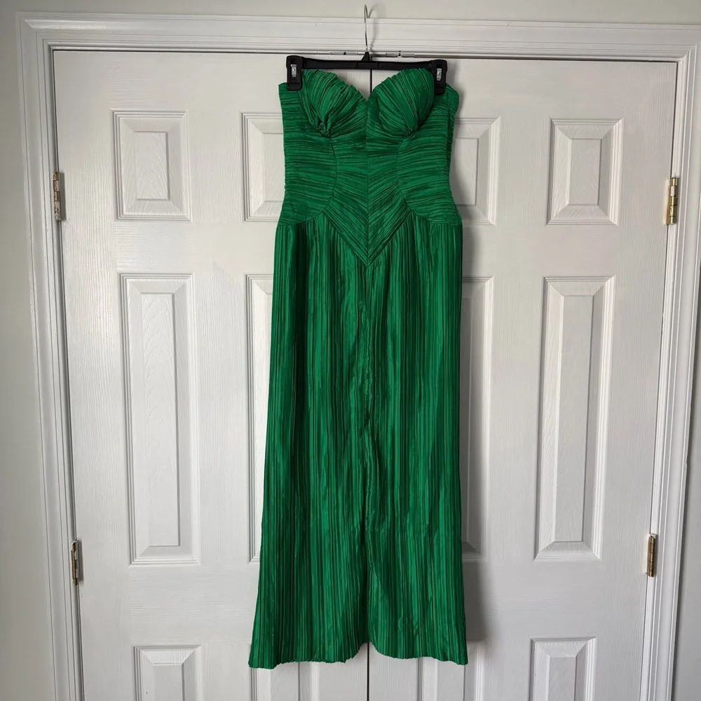 Cult Gaia Green Ashika Gown midi dress Size 6 Color is Malachite - Picture 3 of 9